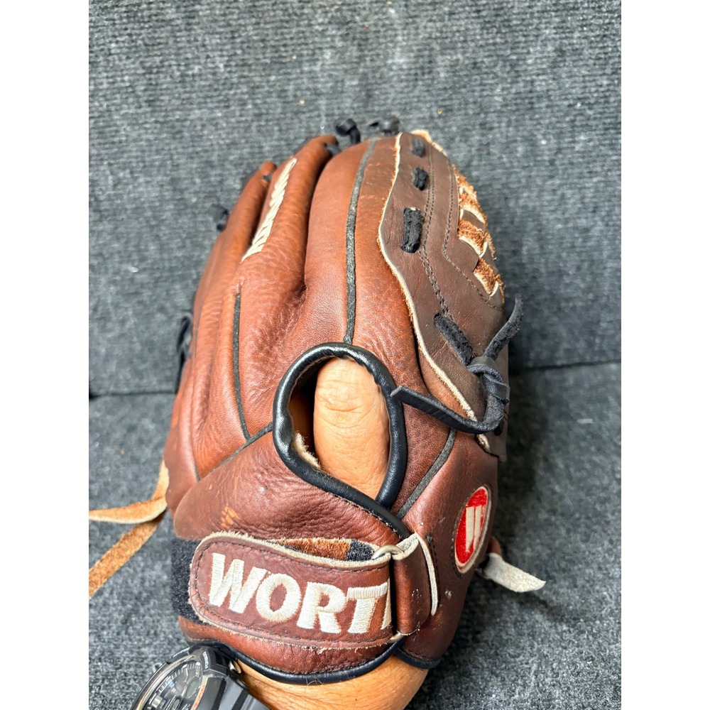 Worth TM130 Tumble Milled Series 13" Baseball Softball Glove RHT Brown Leather